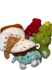 New Bum Bumz 7.5" Holidaybumz Set Of 5 Plush Toys Christmas Series 2