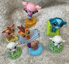 Littlest Pet Shop McDonald's Happy Meal Toys Lot Of 7 LPS Giraffe Lamb And More