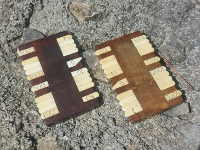 Compteurs de scores / points jeux de cartes bridge en bois - Photo 1/4