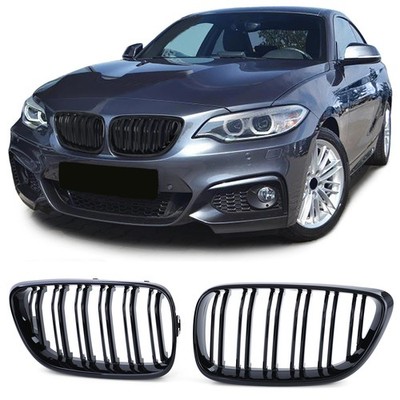Sport Kühlergrill Doppelsteg Performance Glanz passend für 2er BMW F22 F23 14-21
