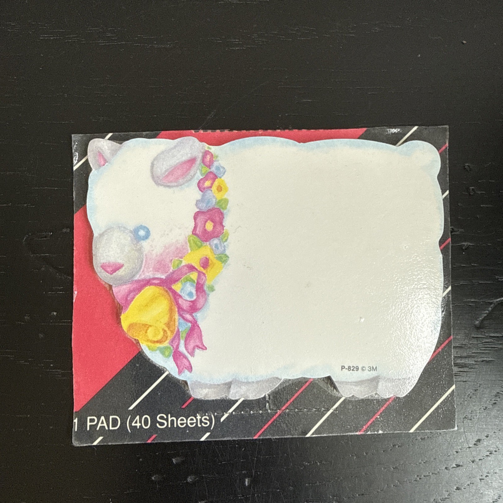 Vintage 1990 3M Post-it Notes P-829 Lamb w/ Flowers & Bell 40 Sheets Pad Sealed