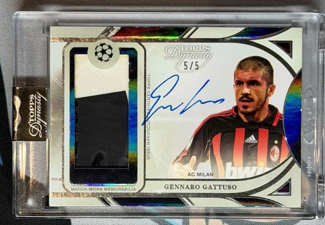 2024-25 Topps Dynasty UEFA Black Gennaro Gattuso MATCH-USED PATCH AUTO 5/5