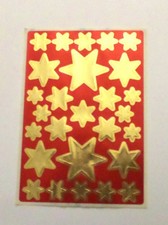 PLANCHE STICKERS ETOILES DOREES - NEUF - LXSTI063