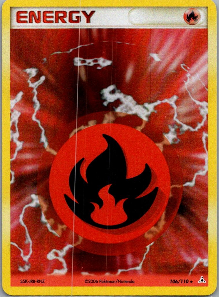 Fire Energy 106/110 Holo Rare Holon Phantoms Pokemon Near Mint