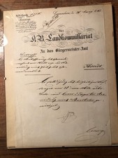26 czerwca 1868 Krajowy Komisarz do Burmistrza-Urzędu Hördt / pfalz
