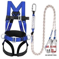Safety Harness Fall Protection Kit - Full Body Roofing harnesses with Blue