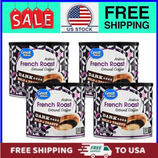 (4 pack) Great Value 100% Arabica Ground Coffee, French Dark Roast, 22.6 oz 7.40 per pound
