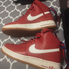 Nike Air Force 1 07 High Top Gym Red Leather ...