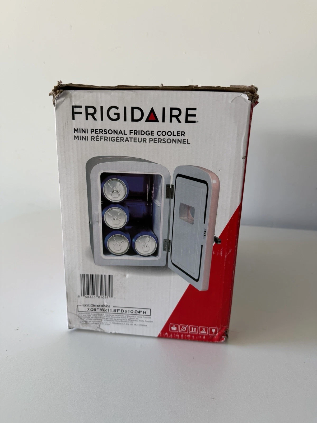 Frigidaire Retro Mini Compact Beverage Refrigerator Pink, 6 Can EFMIS129-PINK