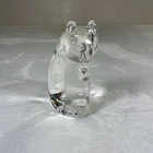 Steuben Chipmunk Art Glass Paperweight Hand Cooler 6" Signed Benefits Charity