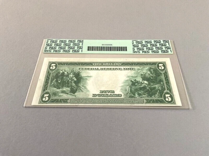 U.S. 5 Dollars Federal Reserve Note FR 891b - San Francisco 1914 PCGS 63 PPQ - Image 4 of 4