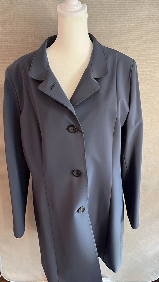 Женское пальто Cinzia Rocco темно-синее размер US14 ITA50 - Изображение 2 из 4