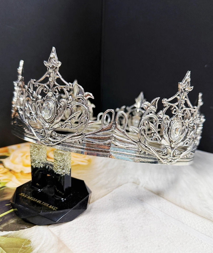 Groomsmen Headwear, Cosplay Silver Crown, Prince Party Crown. Theatrical Props - Image 4 of 4