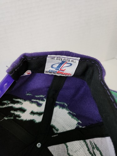NUEVO CON ETIQUETAS De colección Logo Atlético NBA Utah Jazz Splash SnapBack Sombrero Años 90 Gorra Mezcla de Lana - Imagen 10 de 11