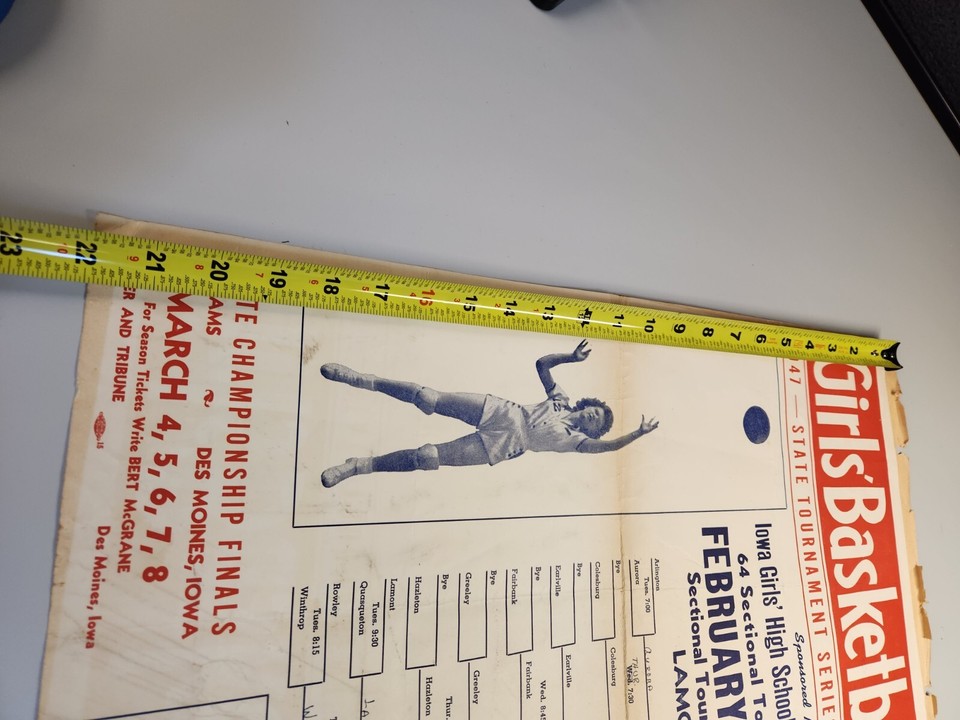 1947 Iowa Girl's Basketball Tournament Des Moines IA 22x14 eBay