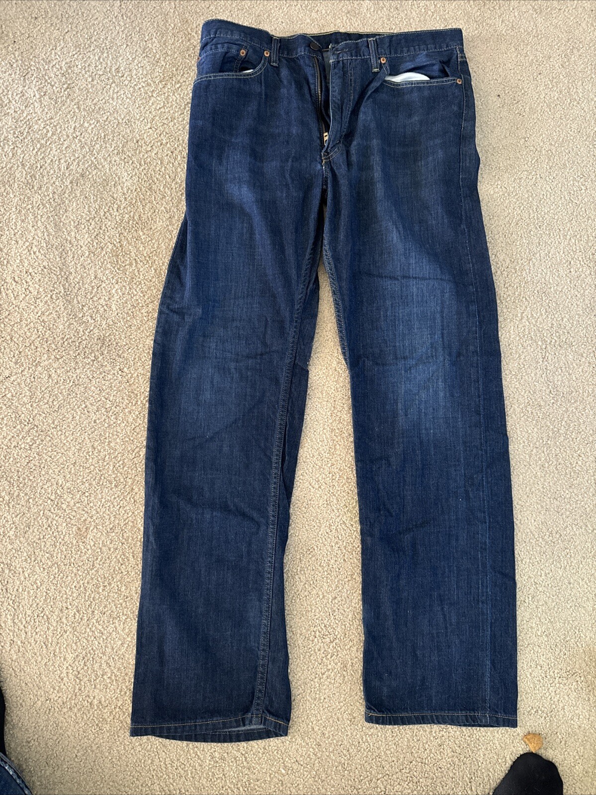 Levi's Men's 505 38x34 Original Straight Fit Jeans - Dark Wash