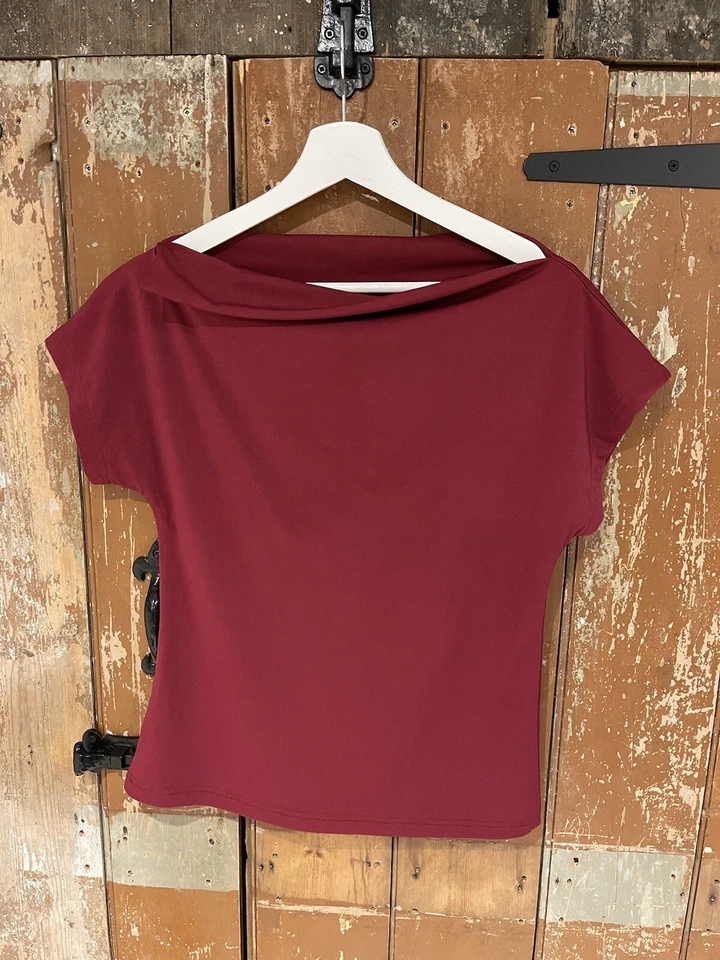 Zanzea Short Sleeve Blouse T-Shirt Top Red Women's Size Large Scoop Neck - Image 2 of 4