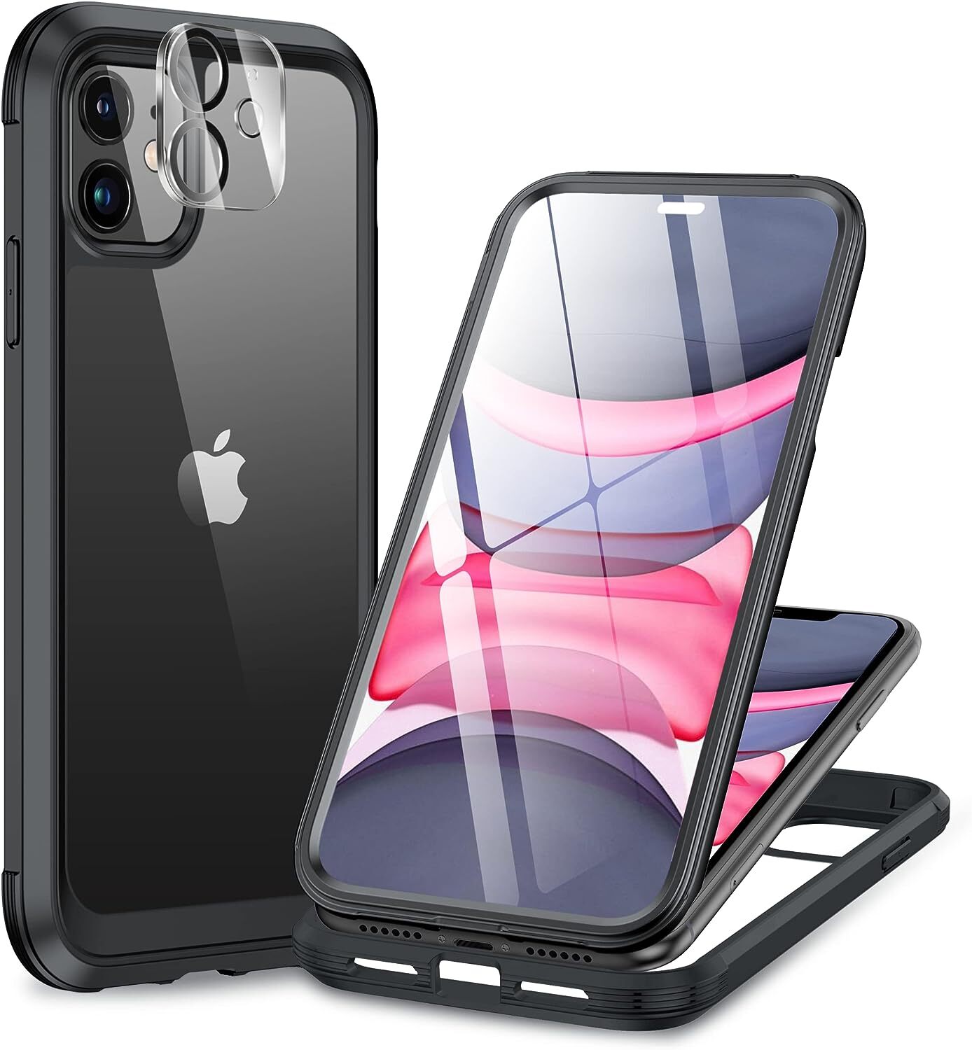 Glass Series Designed for iPhone 11 Case [2023 Upgraded] Full-Body Rugged Bumper