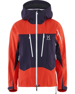 Haglofs Spitz Gore-Tex Pro Jacket Orange/Blue Women s Size L