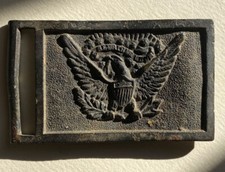 Authentic Civil War E Pluribus Unum Eagle Shield Buckle. Sword Belt Plate