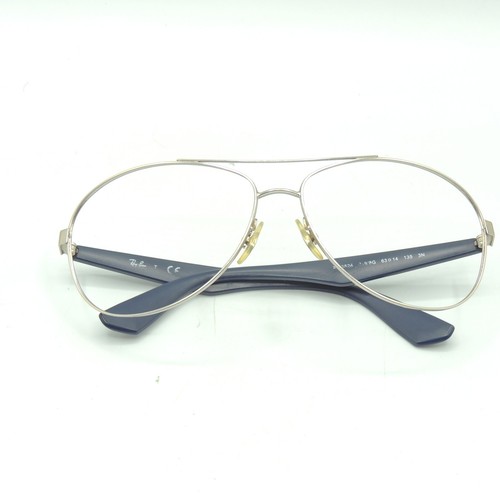 Marcos de gafas de sol Ray Ban RB 3526 plata mate azul marino 63 14 135 - Imagen 11 de 11