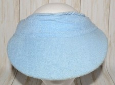 Terry Cloth Light Blue And White Visor Vintage