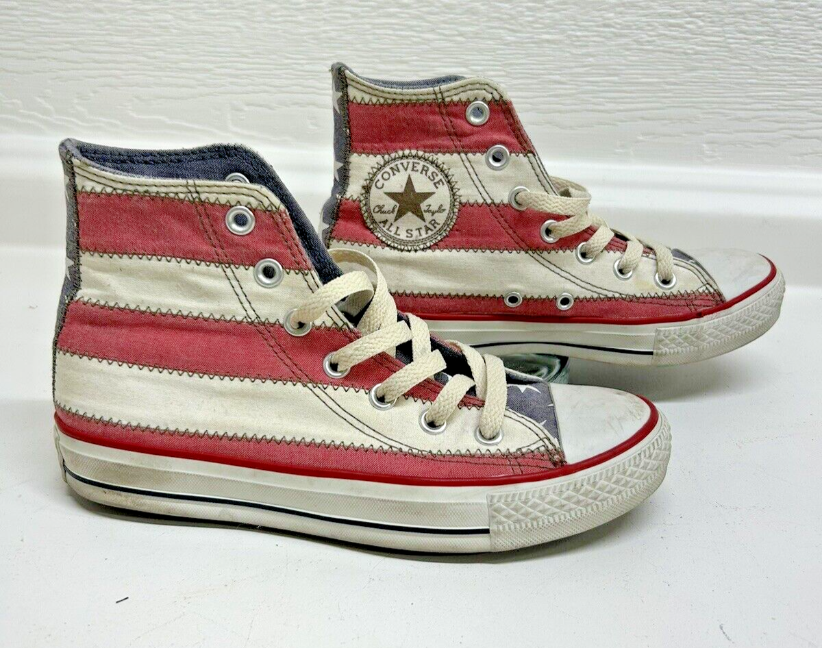 Converse Chuck Taylor High Top Stars & Stripes Sneakers M 4.5 W 6.5 122182-image
