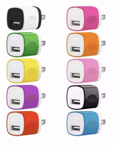 10x 1A USB Wall Charger Plug Home Power Adapter FOR iPhone 5 6 Samsung Android