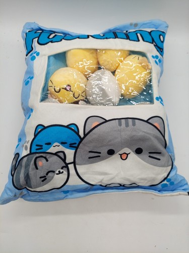 Pudding Plush Balls LG Bag Kitty Cat Snack Pillow Stuffed Soft Balls Japanese - Picture 3 of 7