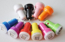 Lot 2A LED CAR chargers dual usb FOR apple iphone 6 4 4s 5 ipod mp3 galaxy s5