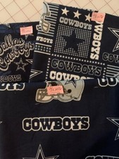 Dallas Cowboys 3- Count Cotton Quilters Remnant 2 2/3x56"W; 1 2/3x54"W