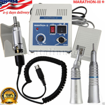 #ad #ad Dental Lab Marathon III Electric Micromotor Contra Angle Straight Handpiece SA $92.69