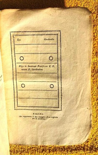 CERIMONIALI 1823 PAPA E CARDINALI SCHEDE ELETTORALI ROMA VATICANO - Imagen 3 de 5