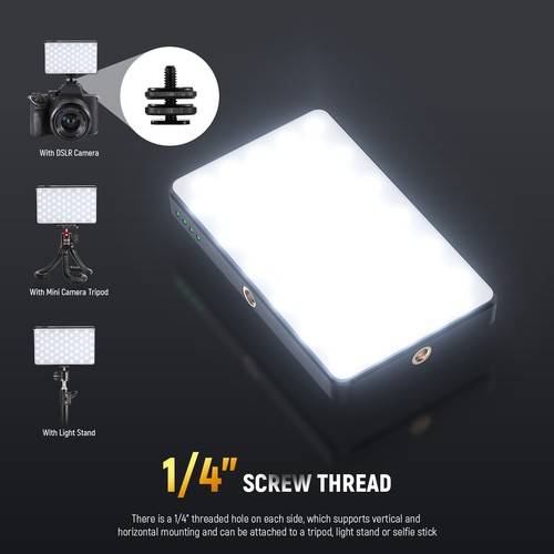 NEEWER LED Selfie Light, 2500-9000K CRI95+, w/Diffuser & 3000mAh, BL120BD - 第 5/8 張圖片