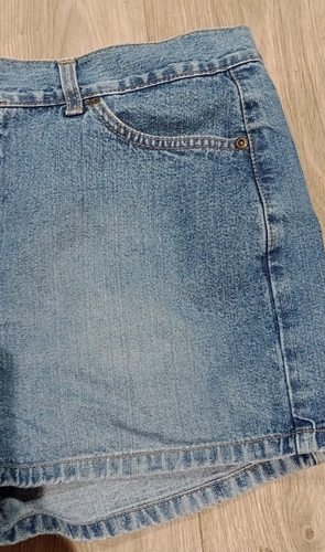 Cherokee Y2K Vintage Women's Denim Short Shorts UK 14-16 Blue Waist 34" Hip 42 - Picture 2 of 9