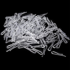300PCS Clear Plastic U Shape Alligator Clips for Folding Shirt Ties Pants and Sh