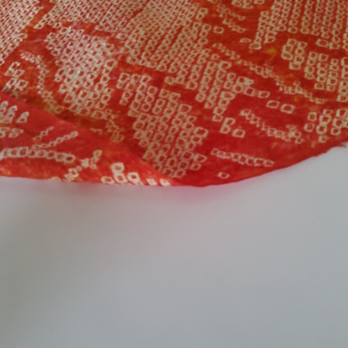 Mantón envolvente de aire acondicionado bufanda de seda Shibori LARGO remake kimono japonés vintage hecho a mano - Imagen 6 de 8