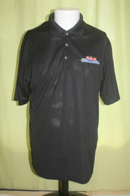 black dri fit polo