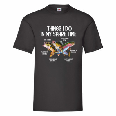 Things I Do In My Spare Time Angeln Herren Angeln T-Shirt Small-2XL