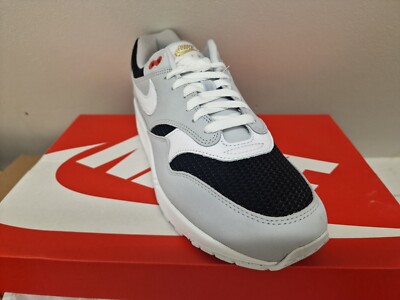 Nike Air Max 1 PRM - Pure Platinum - wit/zwart - Maat 42,5 - Nieuw in doos