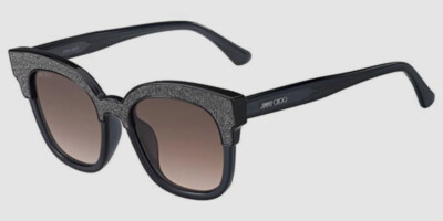 Jimmy Choo Gray/Black Glittery Mayela Cat Eye Sunglasses Excellent Condition. Jimmy Choo Gray/Black Glittery Mayela Cat Eye Sunglasses  main image 2