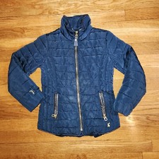 Joules Girls Navy Padded Quilted Coat Jacket 7-8years