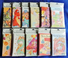 (1) 8pk Children's Birthday Party Invitation Cards Variety Designer Greetings