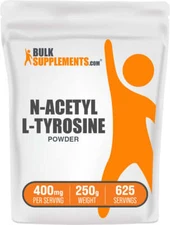 BulkSupplements N-Acetyl L-Tyrosine (NALT) Powder - 400 mg Per Serving