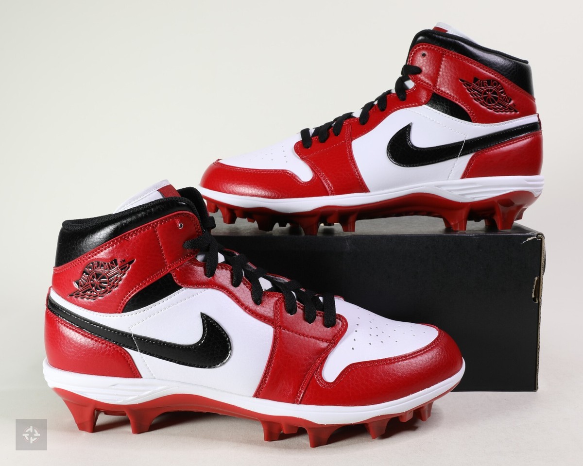 Nike Jordan 1 Mid Force Savage Chicago Football Cleats Size 10-13
