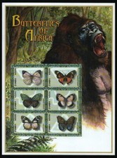 Sambia 2000 - Mi-Nr. 1127-1132 ** - MNH - KLB - Schmetterlinge / Butterflies