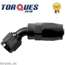 AN -20 (AN20 AN 20) 45 Degree Fast Flow Hose Fitting In Stealth Black