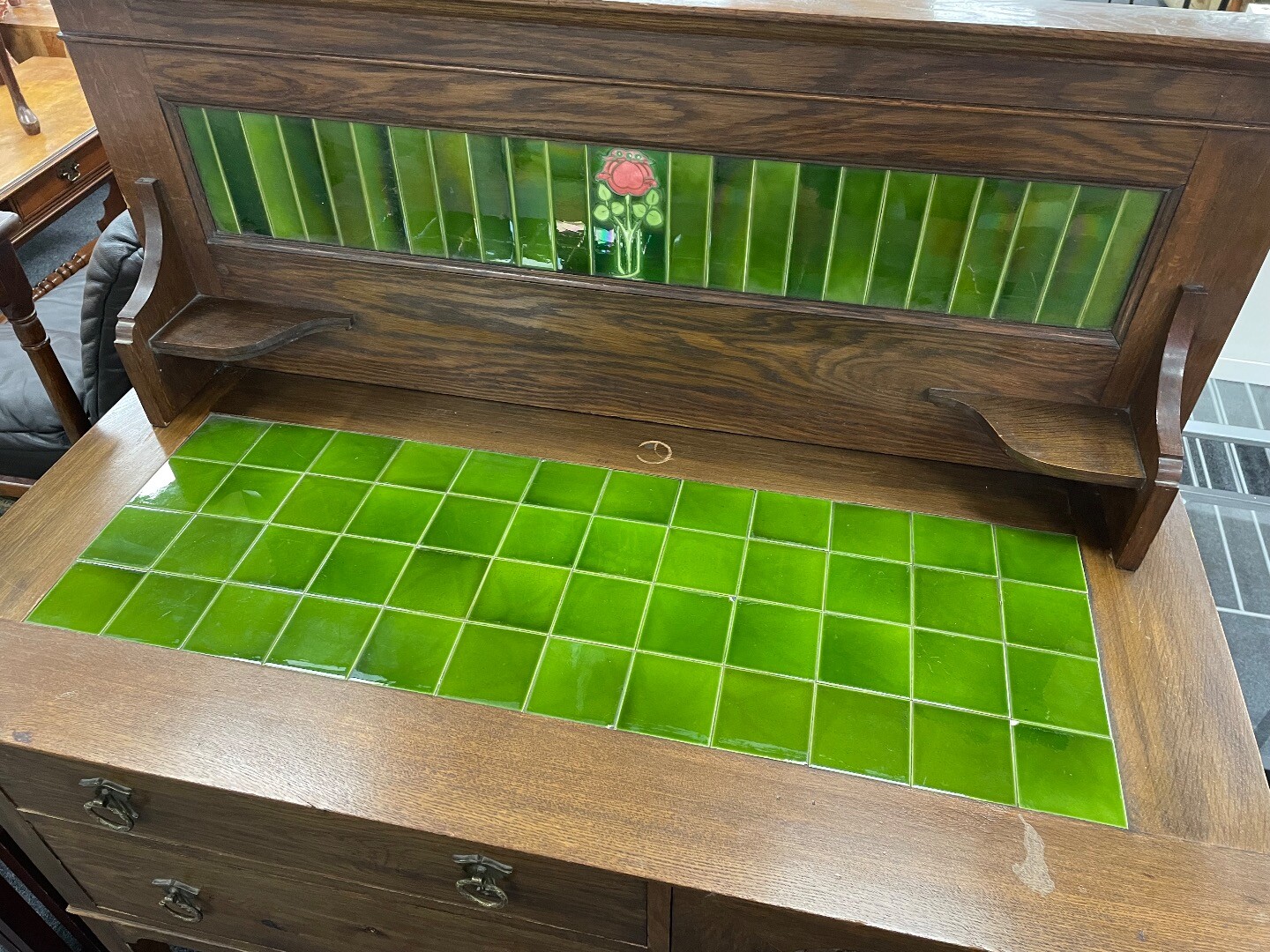 Arts & Crafts Dressing Table & Wash Stand Welsh Dresser. CS S96 eBay