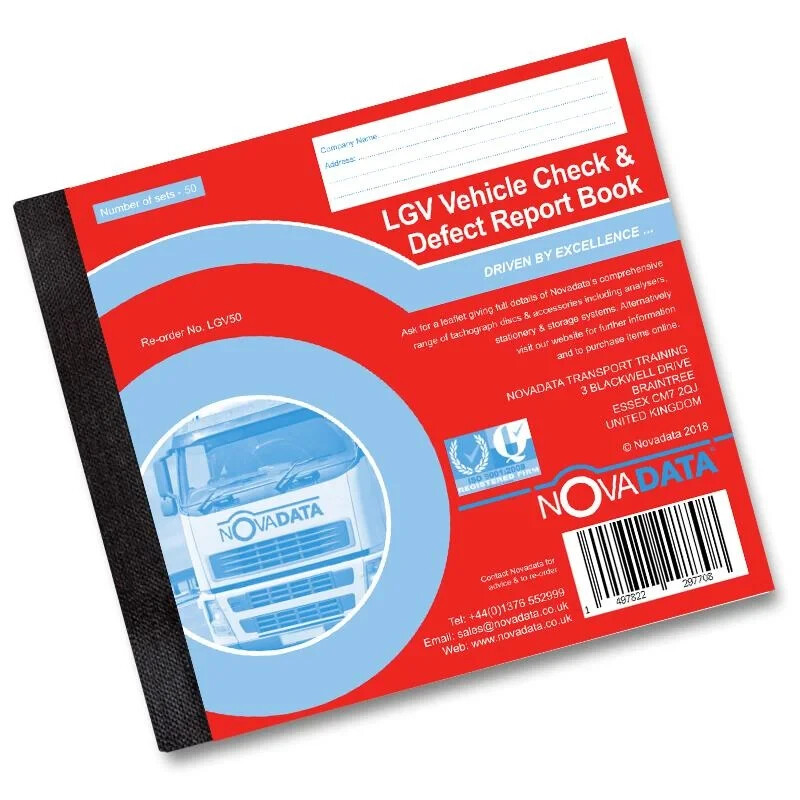 Lgv Vehicle Defect Report Book Dvsa Standard 20 Pack 20 X LGV HGV ...