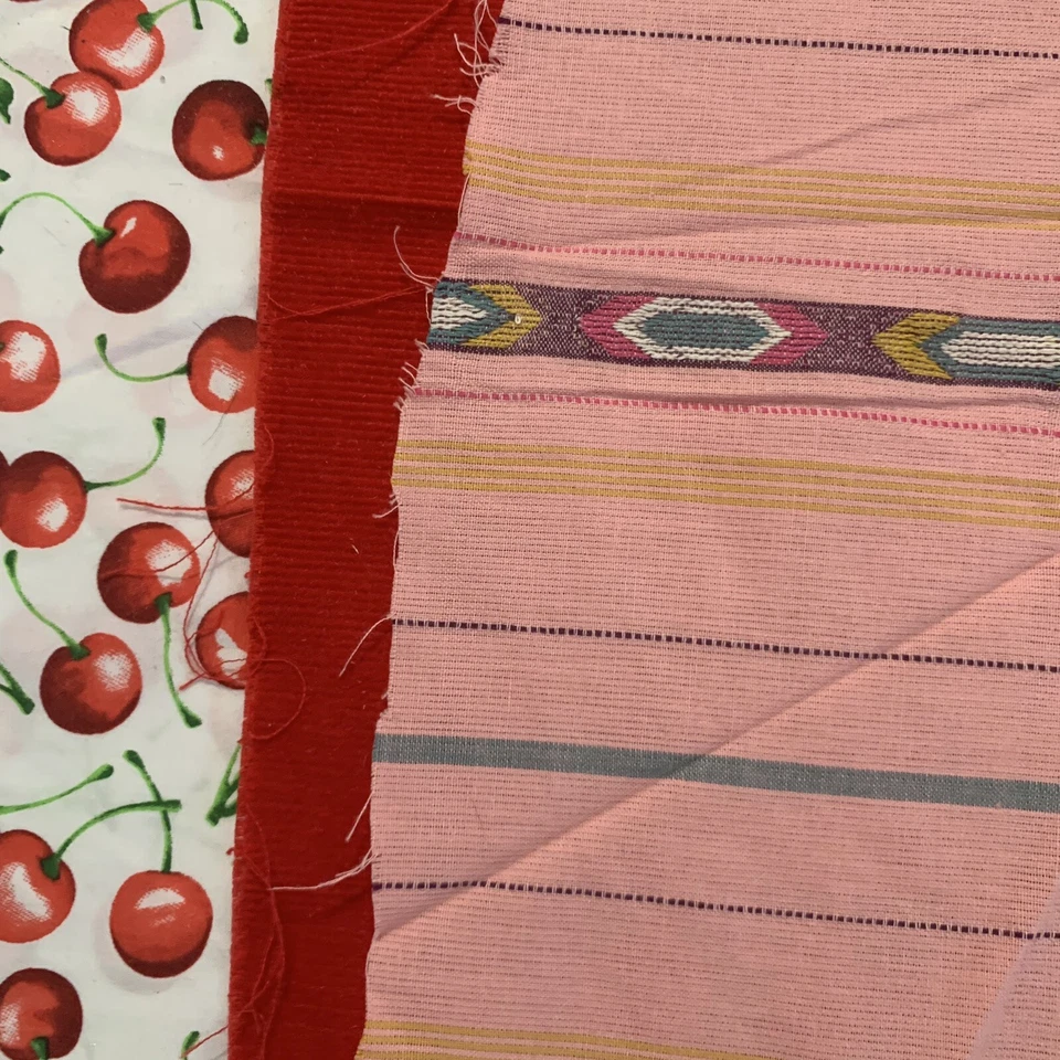 "Tela suroeste de algodón suave rosa con bordado 127x46""" Foto 4 de 4